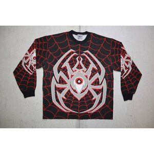 Vintage SixSixOne 90s Spider web AOP Dirt Bike Motocross Jersey Size Large
